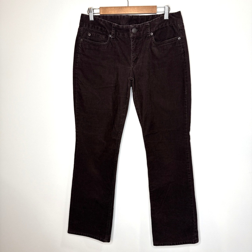 J Crew Corduroy Chino Pants Women 30R Chocolate Brown Favorite Fit Straight Cord